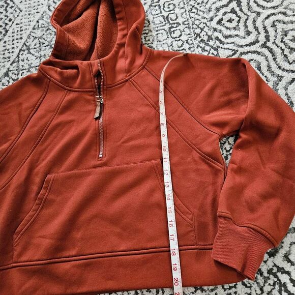 Laslulu Rust Red Hooded Sweatshirt Size Medium - Picture 5 of 5